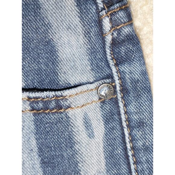 Free People Women's Blue Striped Short Shorts Size 26/US 2 Distressed - Picture 11 of 13